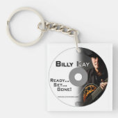 準備…セット...行った！CDカバー正方形キーホルダー キーホルダー (正面)