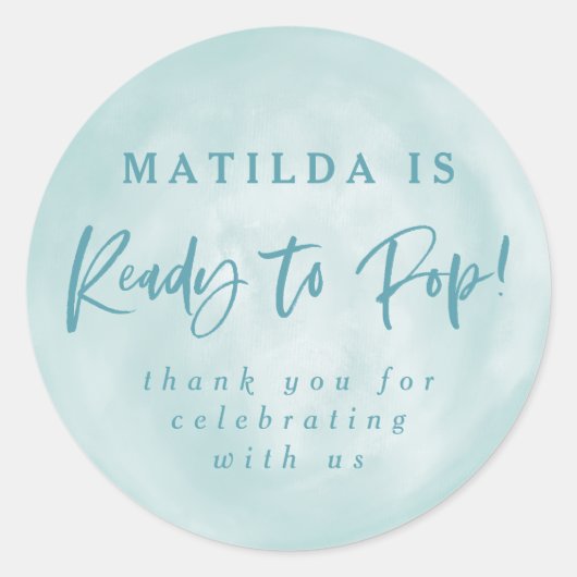 準備!ポップ・アートのベイビーシャワーお気に入りステッカー ラウンドシール (正面)