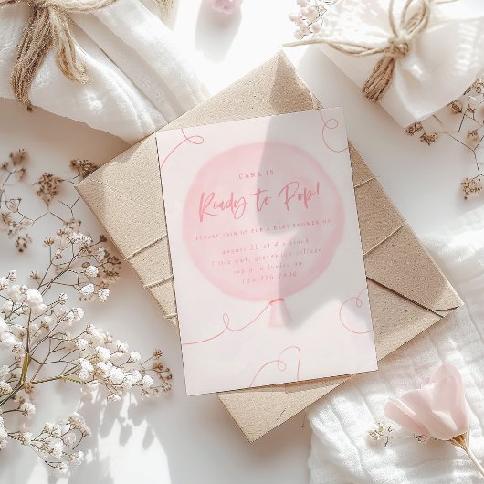 準備!ポップ・アートのベイビーシャワー招待状 招待状