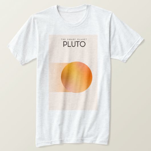 準惑星の冥王星 Tシャツ (デザイン正面)