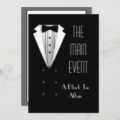 準正装のタキシード 招待状 (正面/裏面)