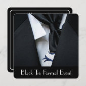 準正装のフォーマルなイベントのパーティの招待状 招待状 (正面/裏面)