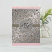 準正装の優雅、銀製の結婚式夕食メニュー メニュー (スタンド正面)