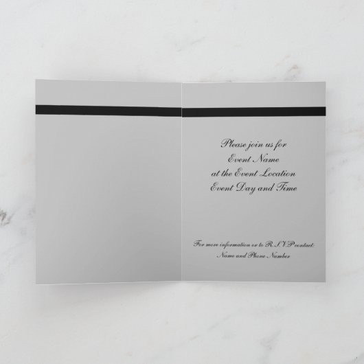 準正装の招待状(銀) 招待状 (内部)