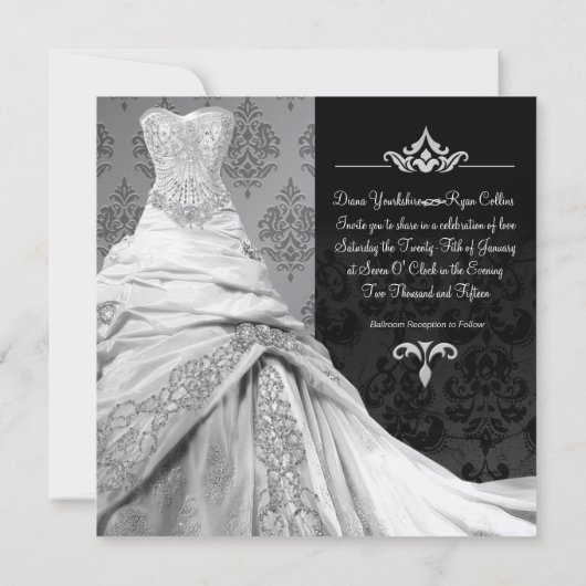 準正装の行先の招待状 招待状 (裏面)