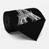 準正装ヴィンテージのパリの白いタワー ネクタイ (ロール)