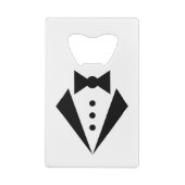 準正装-タキシードのBacherlorのパーティー クレジットカード栓抜き (裏面)