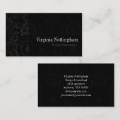 準正装#1シックなダマスク織の名刺 名刺 (正面/裏面)