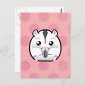 準白ロシアの人小型ハムスター ポストカード (正面/裏面)