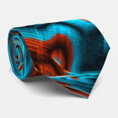 溝で燃える多くの曲がった青と赤 ネクタイ (ロール)