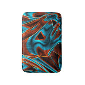 溝で燃える青と赤の非常にねじれた色 バスマット (正面縦)