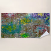 溝で着色され、皮膚が汚れてい絵を描る ビーチタオル (正面)