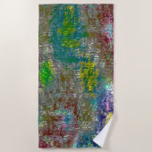 溝で着色され、皮膚が汚れてい絵を描る ビーチタオル (正面)