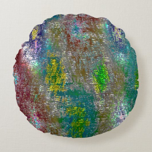 溝で着色され、皮膚が汚れてい絵を描る ラウンドクッション (正面)