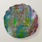 溝で着色され、皮膚が汚れてい絵を描る ラウンドクッション (裏面)