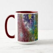 溝で着色し擦り切れたて染色絵を描する マグカップ (左)