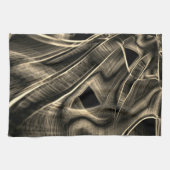 溝のある松の木のように曲がった曲がりが多い キッチンタオル (横)