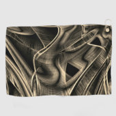 溝のある松の木のように曲がった曲がりが多い ゴルフタオル (横)