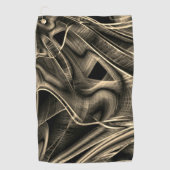 溝のある松の木のように曲がった曲がりが多い ゴルフタオル (正面)