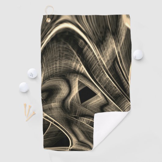 溝のある松の木のように曲がった曲がりが多い ゴルフタオル (インサイチュ)