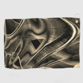 溝のある松の木のように曲がった曲がりが多い ゴルフタオル (横)