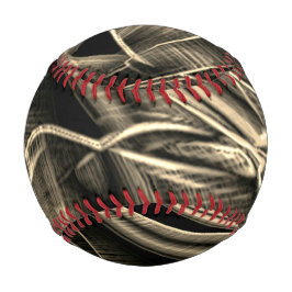 溝のある松の焦げのように非常にねじれている 野球ボール