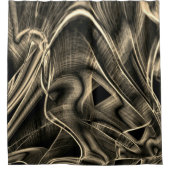 溝のある燃えた松のように多くの曲がった シャワーカーテン (正面)