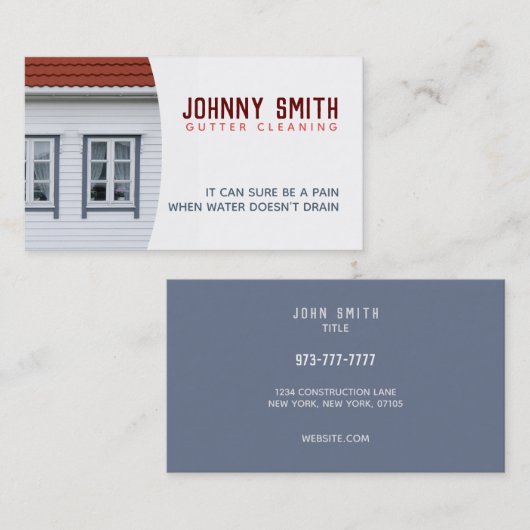 溝のクリーニングの名刺 名刺 (正面/裏面)