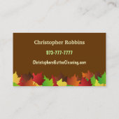 溝のクリーニングの名刺 名刺 (裏面)