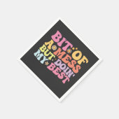 溝のビットの混乱が私の最高のレトロ スタンダードカクテルナプキン (角)