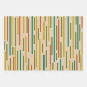 溝のモダンレトロパターン ラッピングペーパーシート (正面3)