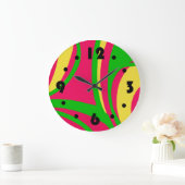溝付きサイケデリック壁時計 ラージ壁時計 (ホーム)