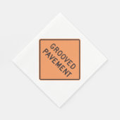 溝付き舗装道路標識ナプキン スタンダードランチョンナプキン (角)