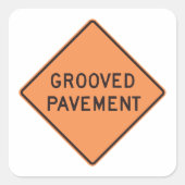 溝付き舗装道路標識 スクエアシール (正面)