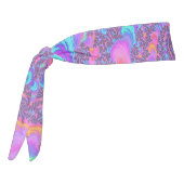 溝型蛍光カラフル渦巻トリップ（幻覚体験）のような形フラクタル タイヘッドバンド (回転270)