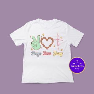 溝深いクリスチャン平和ラブイエス Tシャツ