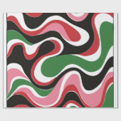 溝深いクリスマスの渦巻き ラッピングペーパー (フラット)