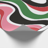 溝深いクリスマスの渦巻き ラッピングペーパー (角)