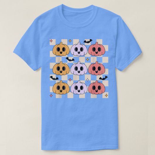 溝深いハロウィーンカボチャ女性メンズキッズリターおもしろいル Tシャツ (デザイン正面)