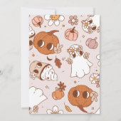 溝深いハロウィーンリトルブベビーシャワー 招待状 (裏面)