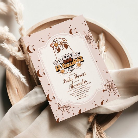 溝深いハロウィーンリトルブベビーシャワー 招待状