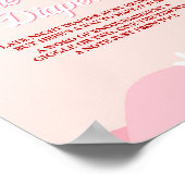 溝深いバレンタインの赤ちゃんシャワー深夜おむつ ポスター (角)