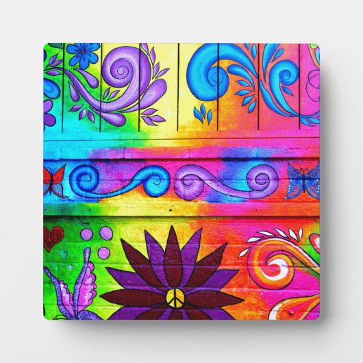 溝深いヒッピーの平和への愛 フォトプラーク (正面)