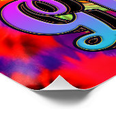 溝深いヒッピートリップ(幻覚体験)のようなガエルサイケデリック ポスター (コーナー)