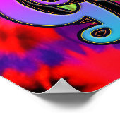 溝深いヒッピートリップ(幻覚体験)のようなガエルサイケデリック ポスター (角)