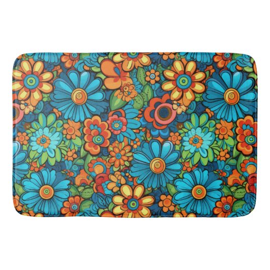 溝深いヒッピー風呂マット バスマット (正面)