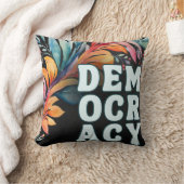 溝深いレトロカラフル政治をテーマにした民主主義 クッション (ブランケット)