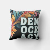 溝深いレトロカラフル政治をテーマにした民主主義 クッション (裏面)