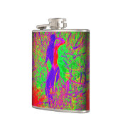 溝深いレトロパープルヒッピーのマーメイド フラスク (左)