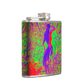 溝深いレトロパープルヒッピーのマーメイド フラスク (右)